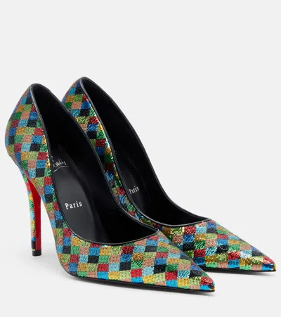 Christian Louboutin 100mm Miss Z Sequined Harlequin Pumps In Multi