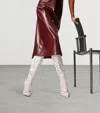 Christian Louboutin Miss Z Silk Embellished Knee-high Boots 100 In White