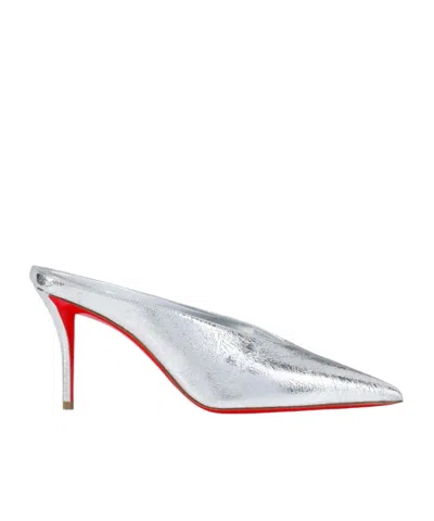 Christian Louboutin Miss Z Slimimule In Silver