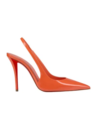 Christian Louboutin Miss Z Sling Back In Orange