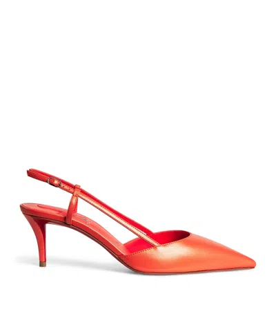 Christian Louboutin Miss Z Sling Nappa Leather Slingback Pumps 60 In Orange