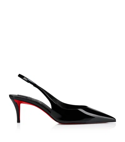 Christian Louboutin Miss Z Sling Patent Leather Slingback Pumps 60 In Black