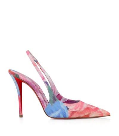 Christian Louboutin Miss Z Sling Peony Slingback Pumps 100 In Multi