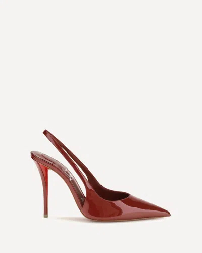 Christian Louboutin Miss Z Slingback Patent Leather Pumps In Red