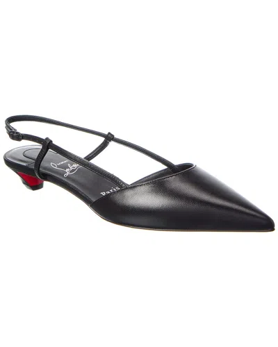Christian Louboutin Miss Z Slingina 25 Leather Slingback Pump In Black