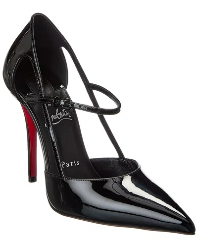 CHRISTIAN LOUBOUTIN CHRISTIAN LOUBOUTIN MISS Z STRAP 100 PATENT PUMP