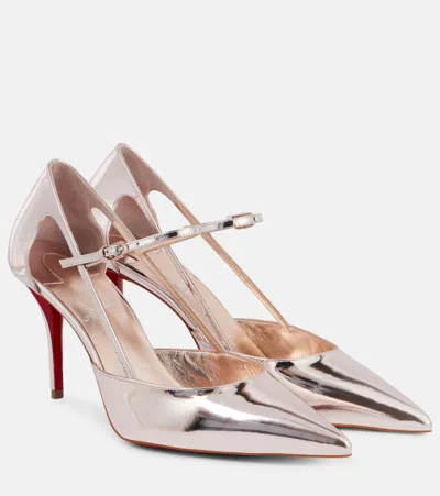 Christian Louboutin Miss Z Strap 80 Leather Mary Jane Pumps In Pink