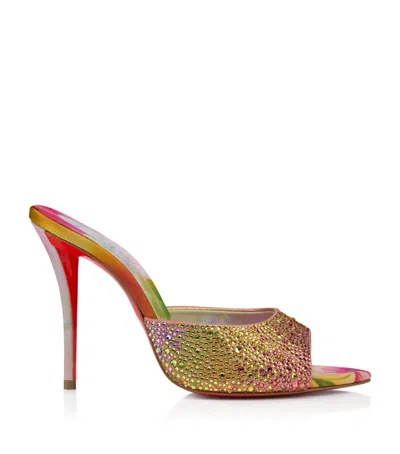 Christian Louboutin Miss Z Strass Mules 100 In Multi