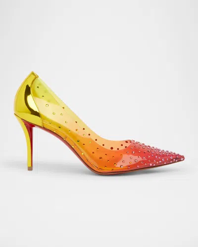 Christian Louboutin Miss Z Studded Pvc Red Sole Pumps In Yellow