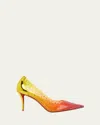 Christian Louboutin Miss Z Studded Pvc Red Sole Pumps In Yellow