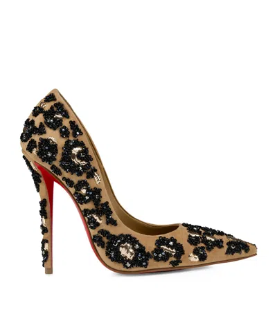 Christian Louboutin Miss Z Suede Embellished Pumps 120