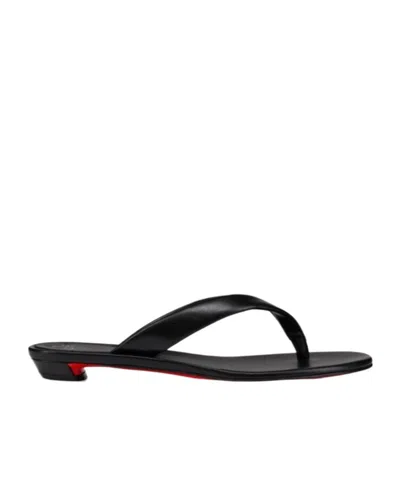 Christian Louboutin Miss Z Leather Thong Sandals In Multi