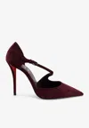 Christian Louboutin Ziggyta Pointed Toe Stiletto Pumps In Burgundy