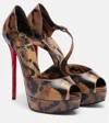 Christian Louboutin Miss Zigourata Alta Platform Peep Toe Sandal In Multi