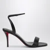 Christian Louboutin Miss Z Leather Red Sole Ankle-strap Sandals In Black