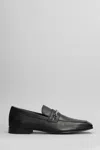 CHRISTIAN LOUBOUTIN MJ MOC LOAFERS IN BLACK LEATHER