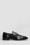 CHRISTIAN LOUBOUTIN MJ MOC LOAFERS IN BLACK LEATHER