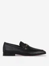 Christian Louboutin Logo-embellished Leather Loafers In Black