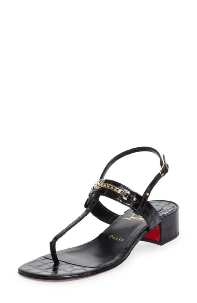 Christian Louboutin Mj Thong Sandal In Black