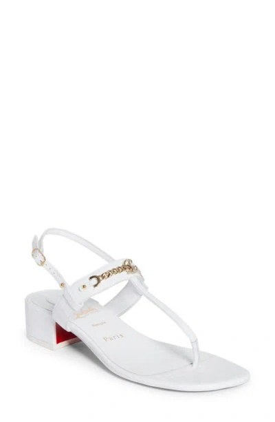 Christian Louboutin Mj Thong Sandal In White