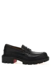 Christian Louboutin College Bow Chunky Round Toe Loafers In Black