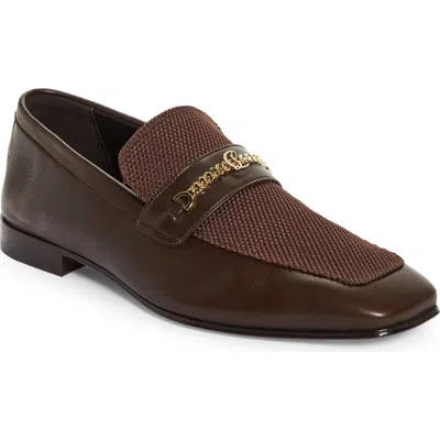 Christian Louboutin Moc Toe Leather & Nylon Loafer In Cosme