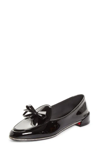 Christian Louboutin Mocastrass Crystal Welt Loafer In Black