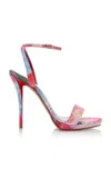Christian Louboutin Miss Z 80 Canvas Sandal In Multi
