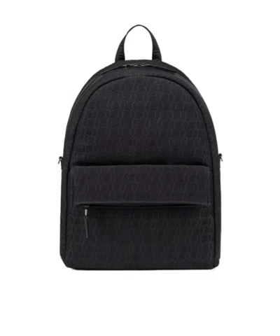 Christian Louboutin Monogram Jacquard Backpack In Black