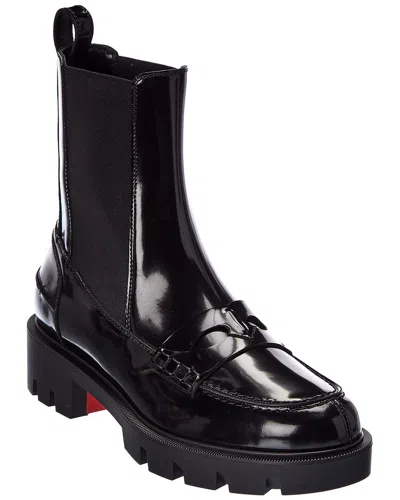 Christian Louboutin Montezu Leather Boot In Black