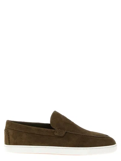 Christian Louboutin Moonboat Loafers In Brown