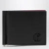 Christian Louboutin Mooncrest Black Leather Card Holder In Black