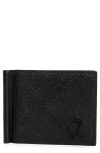 Christian Louboutin Mooncrest Calfskin Bifold Wallet With Money Clip In Black