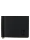 Christian Louboutin Mooncrest Calfskin Bifold Wallet With Money Clip In Black