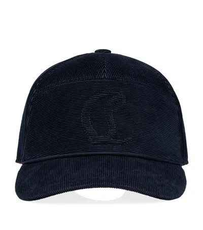 Christian Louboutin Mooncrest Corduroy Baseball Cap In Red