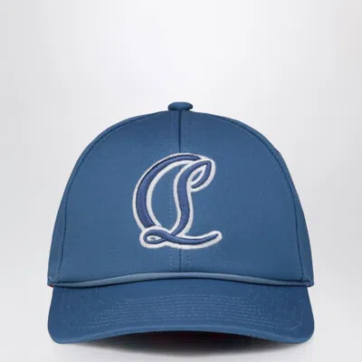 Christian Louboutin Mens Ceruleo Mooncrest Ivy Ac Canvas Cap In Blue
