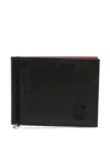 Christian Louboutin Mooncrest Calfskin Bifold Wallet With Money Clip In Black
