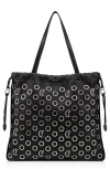 CHRISTIAN LOUBOUTIN MOUCHARA GROMMETS LEATHER TOTE