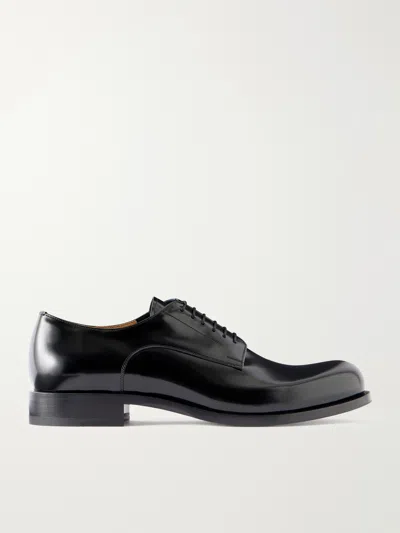Christian Louboutin Moustachou Leather Oxford Shoes In Black
