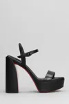 Christian Louboutin Movida Jane Leather Red Sole Platform Sandals In Black