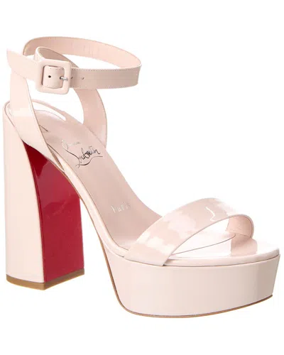 Christian Louboutin Movida Sabina 130 Patent Platform Sandal In Pink