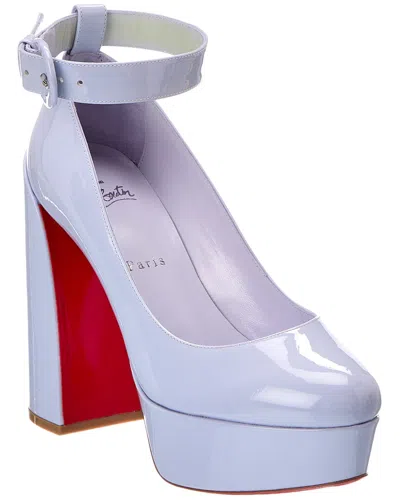 Christian Louboutin Movidastrap 130 Patent Pump In Purple