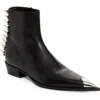 Christian Louboutin Mr Clawiss Spike Pointy Cap Toe Boot In Black