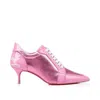 Christian Louboutin Multicolor Calfskin Lace-up In Pink
