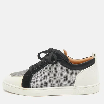 Pre-owned Christian Louboutin Multicolor Canvas And Leather Rantulow Sneakers Size 43