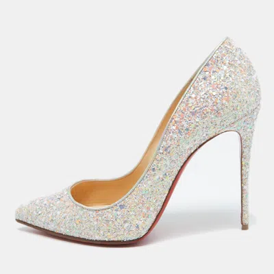Pre-owned Christian Louboutin Multicolor Glitter Pigalle Follies Pumps Size 40.5