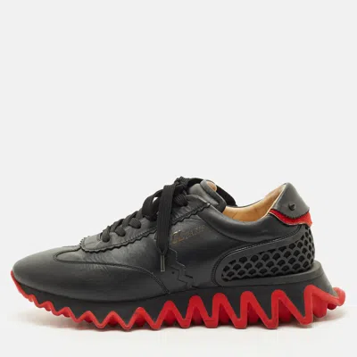 Pre-owned Christian Louboutin Multicolor Leather Loubishark Sneakers Size 42 In Black