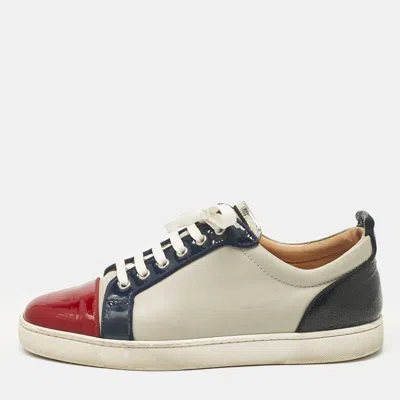 Pre-owned Christian Louboutin Multicolor Patent Leather Louis Junior Sneakers Size 42.5