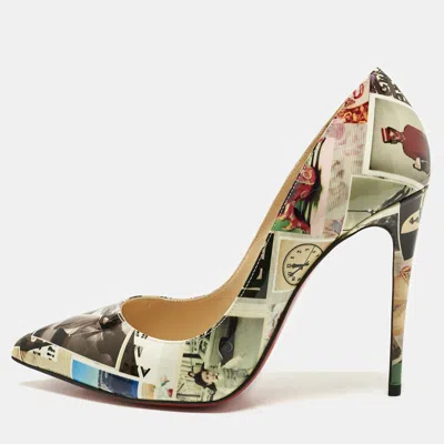 Pre-owned Christian Louboutin Multicolor Patent Leather Pigalle Follies Pumps Size 37.5