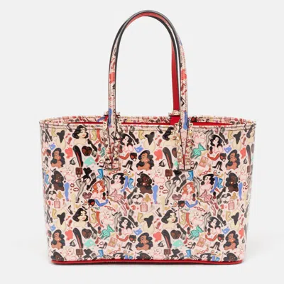 Pre-owned Christian Louboutin Multicolor Printed Patent Leather Small Cabata Tote